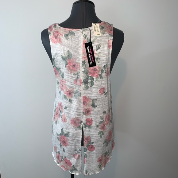 BETHANY MOTA Country Rose Cream Lace Slit Back Tank Top Heck Yeah NWTS - Picture 6 of 8